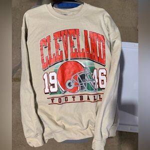 Cleveland Football Sweatshirt - Cream
